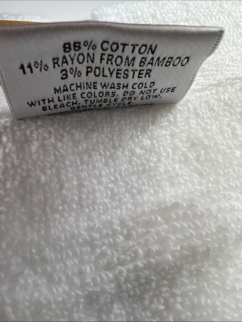 Common Thread Bamboo Eco Melange Bath Towel Set White Gray Soft Cotton 2 pc NEW